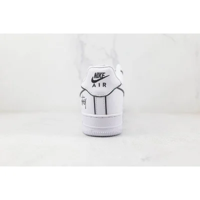 Stussy x Nike Air Force 1 07 Low "White/Black" фото № 9