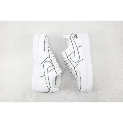 Stussy x Nike Air Force 1 07 Low "White/Black" фото № 6