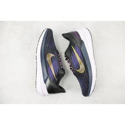 Nike Air Zoom Winflo 9 "Black/Gold Suede/Blackened Blue" фото № 5