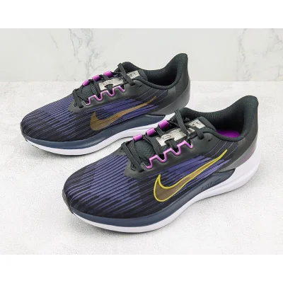 Nike Air Zoom Winflo 9 "Black/Gold Suede/Blackened Blue" фото № 7