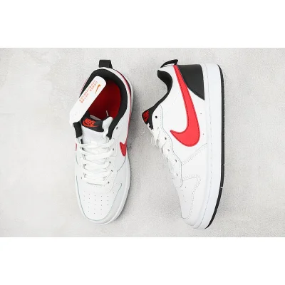 Nike Court Borough Low 2 "White/University Red/Black" фото № 6
