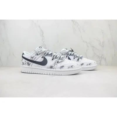 Nike Dunk Low "White Stork/Black Swoosh" фото № 6