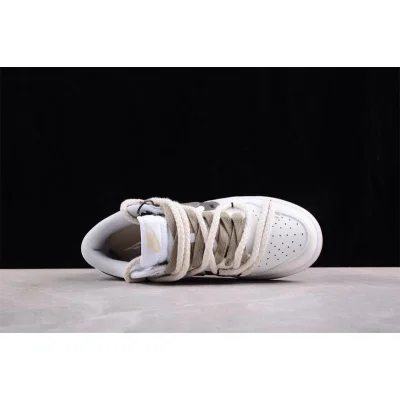 Nike Dunk Low Rope Laces Double Swoosh "Ivory White" фото № 8