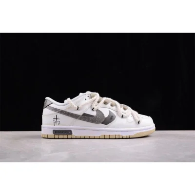 Nike Dunk Low Rope Laces Double Swoosh "Ivory White" фото № 6
