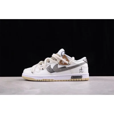 Nike Dunk Low Rope Laces Double Swoosh "Ivory White" фото № 2