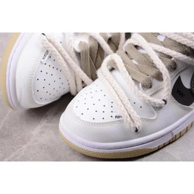 Nike Dunk Low Rope Laces Double Swoosh "Ivory White" фото № 4
