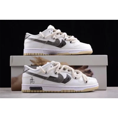 Nike Dunk Low Rope Laces Double Swoosh "Ivory White" фото № 3