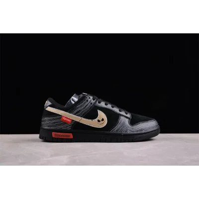 Supreme x Nike Dunk Low "Black/Gray/Red" фото № 8