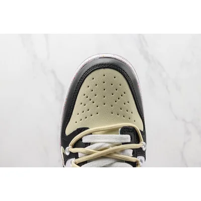 Nike Dunk Low Multi Swoosh "White/Black/Light Yellow" фото № 3