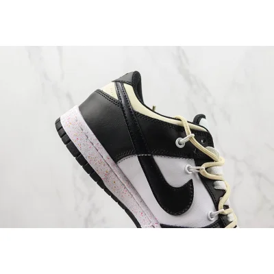Nike Dunk Low Multi Swoosh "White/Black/Light Yellow" фото № 4