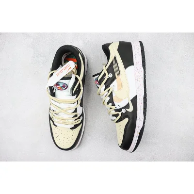 Nike Dunk Low Multi Swoosh "White/Black/Light Yellow" фото № 6