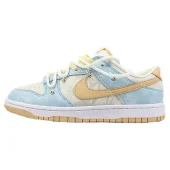 Nike SB Dunk Low "Sea Blue/Sand Yellow/White Lace Up"