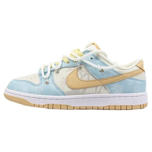 Nike SB Dunk Low "Sea Blue/Sand Yellow/White Lace Up"
