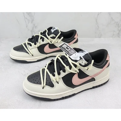 Nike Dunk Low "Black/Cream/Dusty Pink" фото № 5