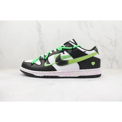 Nike Dunk Low Multi Swoosh «White/Black/Green» фото № 2