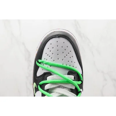 Nike Dunk Low Multi Swoosh «White/Black/Green» фото № 3