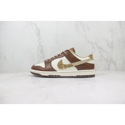 Nike Dunk Low "Brown Plaid/Cream" фото № 2