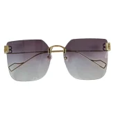 Солнцезащитные очки Balenciaga Large Lenses And Temples Decorated By Logo "Marsala"