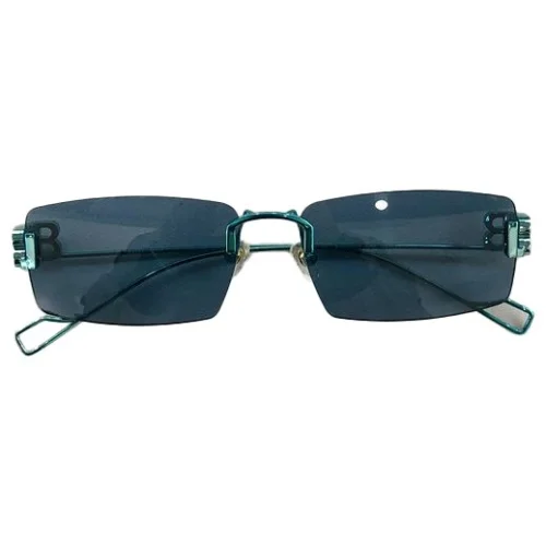 Солнцезащитные очки Balenciaga Thin Frame And Temples Decorated "Blue"