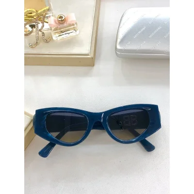 Солнцезащитные очки Balenciaga Wide Frame And Temples "Blue" фото № 2