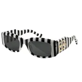 Солнцезащитные очки Balenciaga Big Logo On Temples "Black/White"