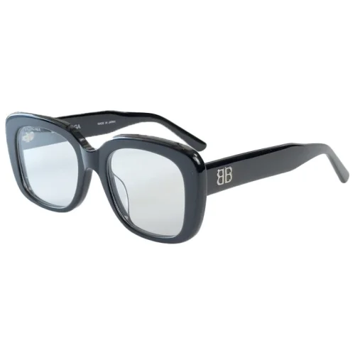 Солнцезащитные очки Balenciaga Temples Decorated By Small Logo And Rectangle Shaped "Black/Silver"