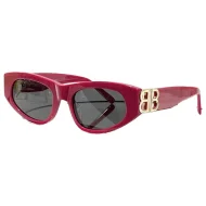 Солнцезащитные очки Balenciaga With Chain And Logo Decorated "Red/Black"