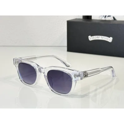 Солнцезащитные очки Chrome Hearts Frame And Temples Decorated By Symbols "White" фото № 2