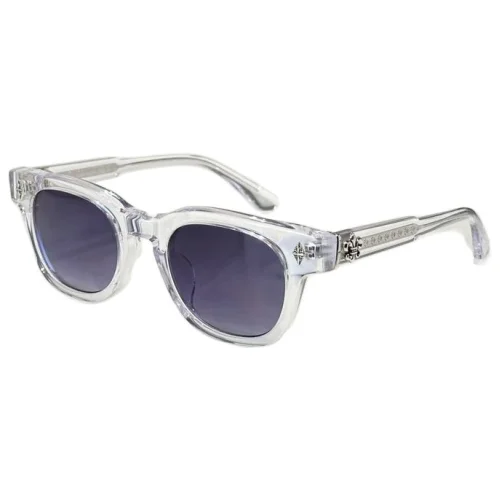 Солнцезащитные очки Chrome Hearts Frame And Temples Decorated By Symbols "White"