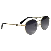 Солнцезащитные очки Moncler Rounded Shaped And Thin Frame "Black/Gold"