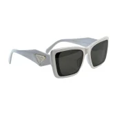 Солнцезащитные очки Prada Wide Frame WIth Triangle And Logo "White"