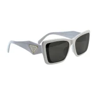 Солнцезащитные очки Prada Wide Frame WIth Triangle And Logo "White"