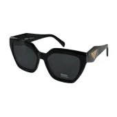 Солнцезащитные очки Prada Logo In Triangle On Side "Black"