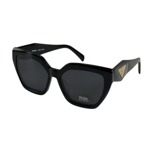 Солнцезащитные очки Prada Logo In Triangle On Side "Black"