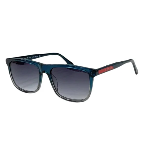 Солнцезащитные очки Prada Rectangle Form And Inscription On Frame "Blue/Gray"