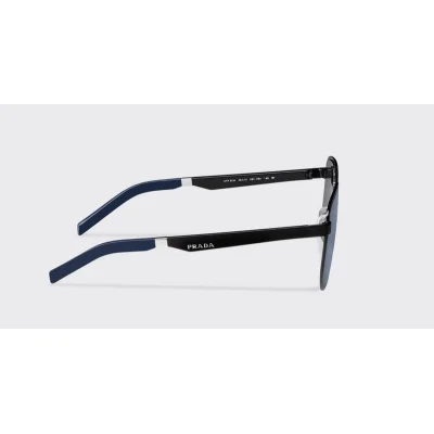 Солнцезащитные очки Prada Small White Logo Inscription "Blue" фото № 3