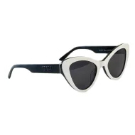 Солнцезащитные очки Prada Triangle Form Frame With Logo Inscription "White"