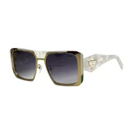 Солнцезащитные очки Prada Wide Lenses Frame With Logo "White"