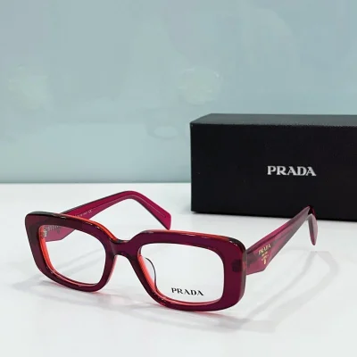 Оправа для очков Prada Square Temples With Logo And Small Inscription "Pink" фото № 2