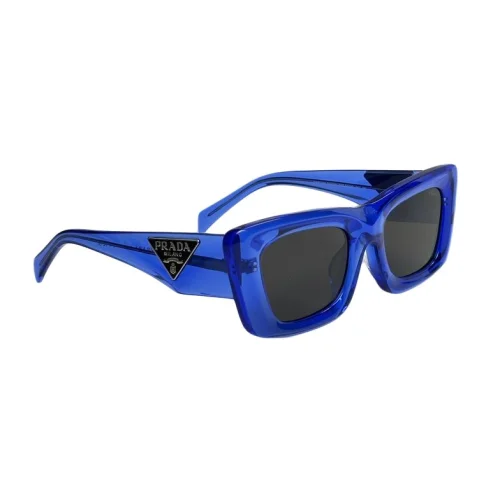 Солнцезащитные очки Prada Wide Temples With Big Logo "Blue"