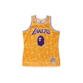 Баскетбольная Джерси A Bathing Ape X Mitchell And Ness Los Angeles Lakers №93 "Orange"