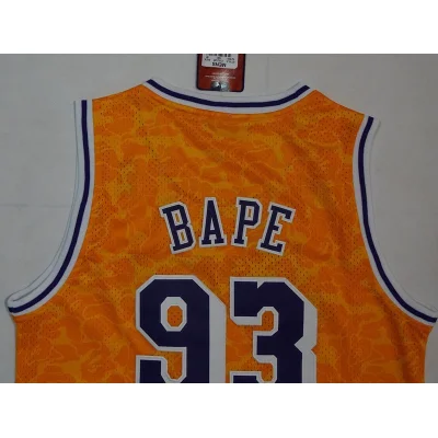 Баскетбольная Джерси A Bathing Ape X Mitchell And Ness Los Angeles Lakers №93 "Orange" фото № 2