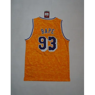Баскетбольная Джерси A Bathing Ape X Mitchell And Ness Los Angeles Lakers №93 "Orange" фото № 3