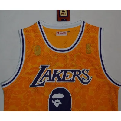 Баскетбольная Джерси A Bathing Ape X Mitchell And Ness Los Angeles Lakers №93 "Orange" фото № 4