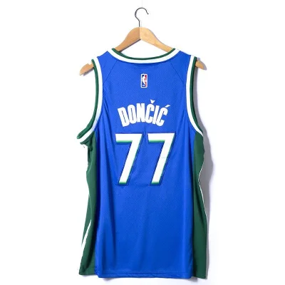 Баскетбольная Джерси Nike Dallas Mavericks 2023 №77 Luka Doncic "Blue" фото № 3