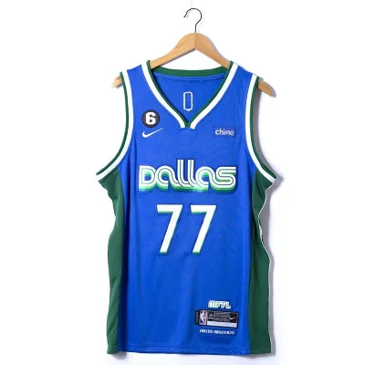Баскетбольная Джерси Nike Dallas Mavericks 2023 №77 Luka Doncic "Blue" фото № 4