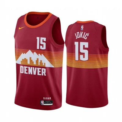 Баскетбольная Джерси Nike Denver Nuggets 21 №15 Nikola Jokic "Red" фото № 2