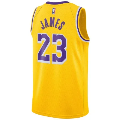 Баскетбольная Джерси Nike Los Angeles Lakers 18-19 №23 LeBron James "Yellow" фото № 2