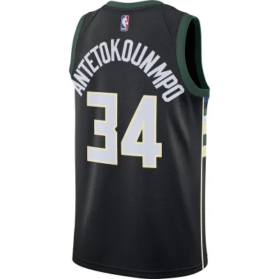Баскетбольная Джерси Nike Milwaukee Bucks 17-18 №34 Giannis Antetokounmpo "Black" фото № 2 Баскетбольная Джерси Nike Milwaukee Bucks 17-18 №34 Giannis Antetokounmpo "Black" фото № 2