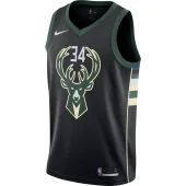 Баскетбольная Джерси Nike Milwaukee Bucks 17-18 №34 Giannis Antetokounmpo "Black"